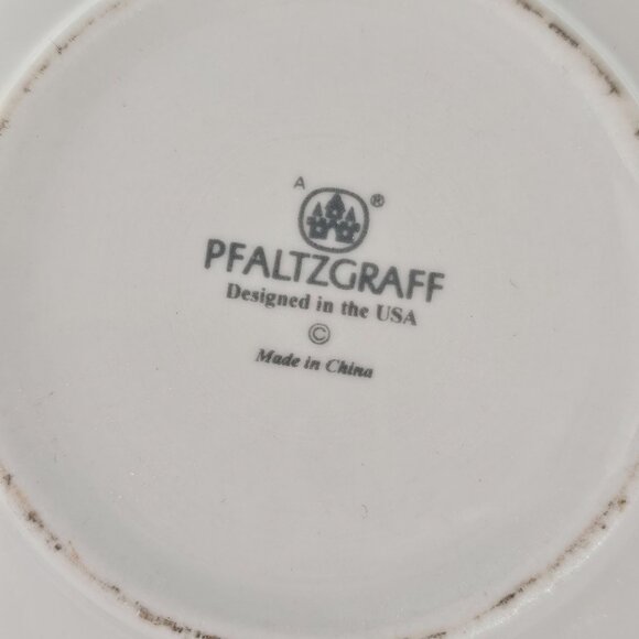 Pfaltzgraff Red Ribbon Soup Salad Cereal Bowls 6" set/6 holiday Christmas dish - Picture 6 of 10